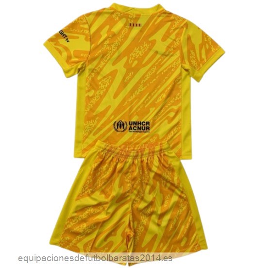 Nuevo Portero Conjunto De Niños Barcelona 24/25 Amarillo Baratas